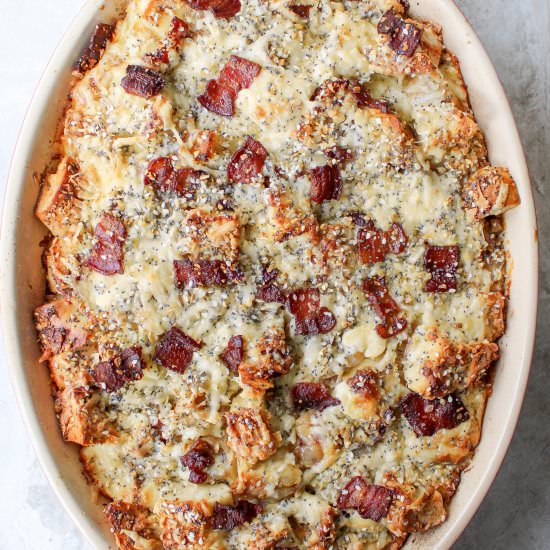 Everything bagel strata - Recipe photo by yestoyolks