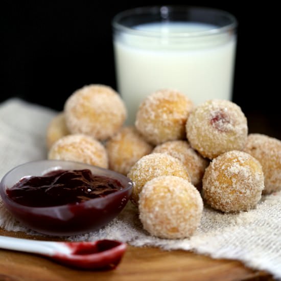 Caramel Donut Holes - Recipe photo by Melanie Makes