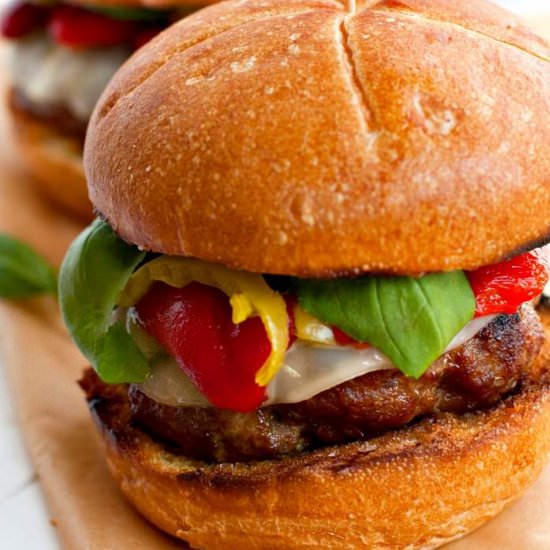 Loaded Italian Sausage Burgers - Recipe photo by FoodFolksandFun