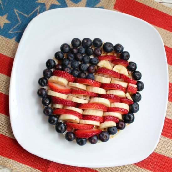 USA Flag Waffles - Recipe photo by Midlife Healthy Living