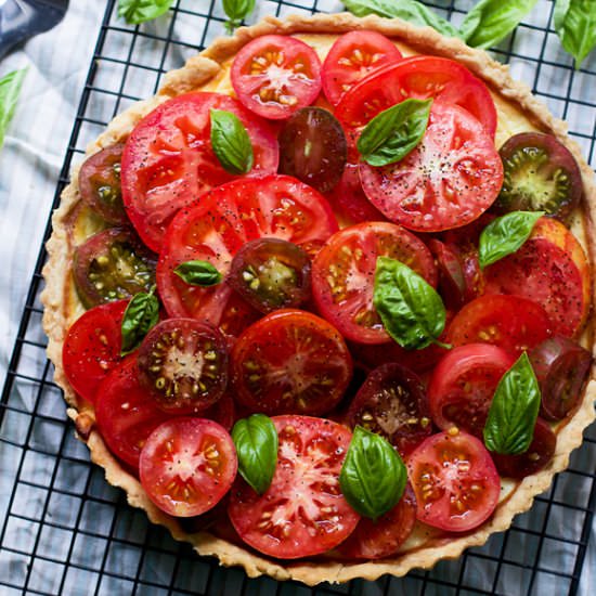 Ricotta and Heirloom Tomato Tart - Recipe photo by cookingforkeeps