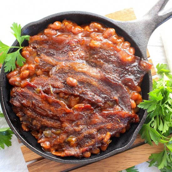 Brown Sugar and Bacon Baked Beans - Recipe photo by The Chunky Chef