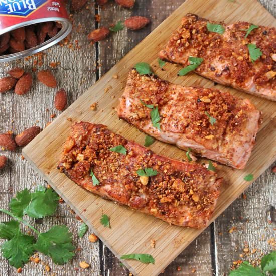 Almond Sriracha Salmon - Recipe photo by SavorySpin