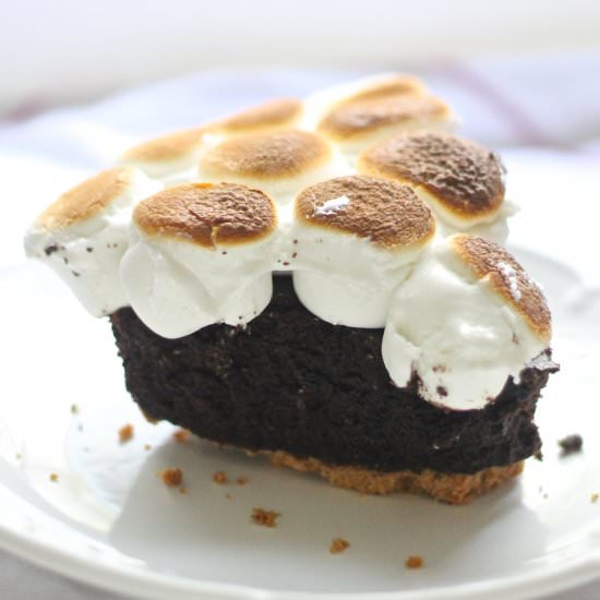 Skillet S'mores Brownie Pie - Recipe photo by LorimerKitchen