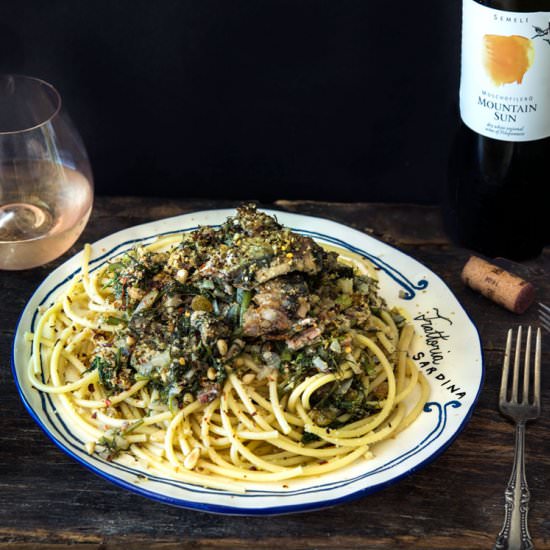Pasta with Sardines - Recipe photo by wild greens