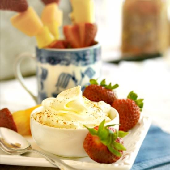 The Best Ever Fruit Dip and Fruit Skewers - Recipe photo by loavesanddishes