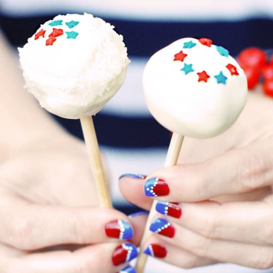 Festive 4th of July Cake Pops - Recipe photo by loveMaegan