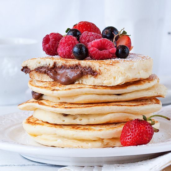Nutella Pancakes - Recipe photo by wwwilovebakepl