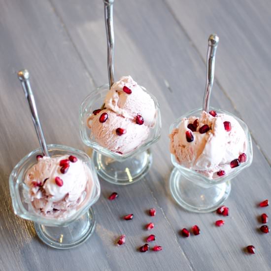 Pomegranate Ice Cream - Recipe photo by Art From My Table