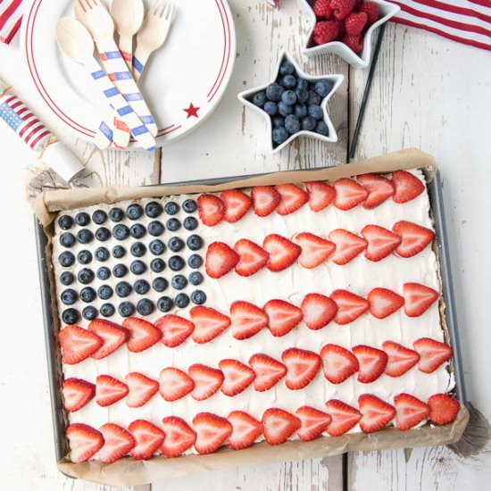 US Flag Fruit Cookie Dessert Pizza - Recipe photo by boulderlocavore