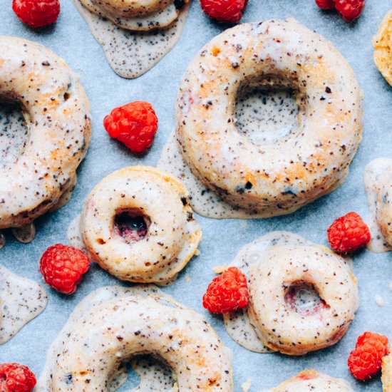 Chocolate Chip Raspberry Doughnuts - Recipe photo by alexskrebcova