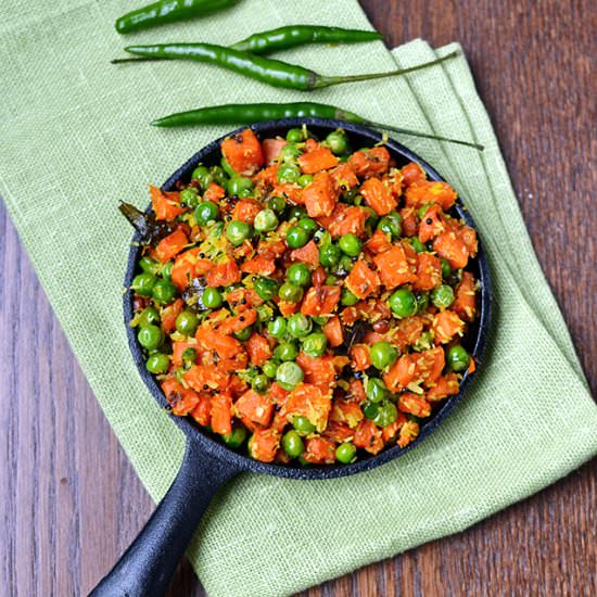 Peas & Carrot Curry - Recipe photo by Pavani