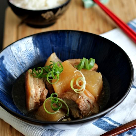 Pork belly with Daikon - Recipe photo by ToFoodwithLove