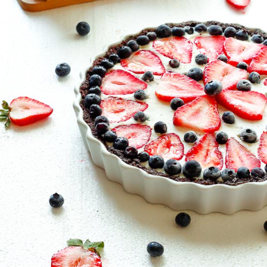 Blueberry Cheesecake Ice Cream Pie - Recipe photo by feelgoodfoodblog