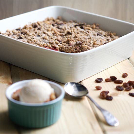Apple Rhubarb Crisp - Recipe photo by sugarlovespices