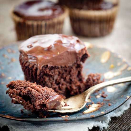 Healthy Dark Chocolate Cupcakes - Recipe photo by foodsofourlives