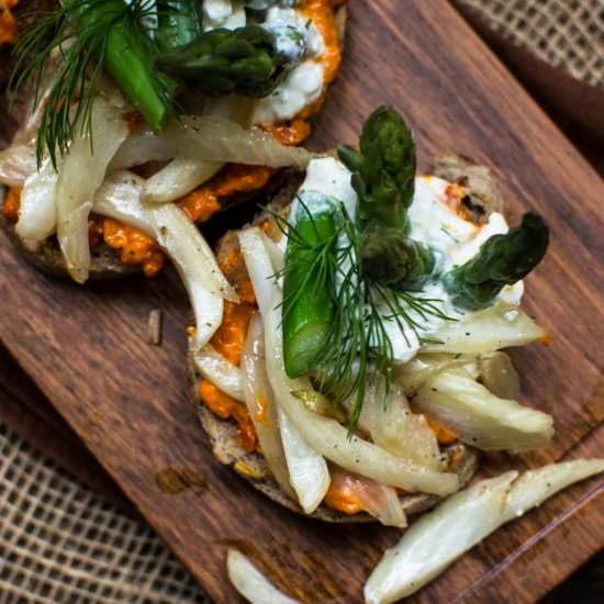 Bruschetta with Cottage and Fennel - Recipe photo by veselina zheleva