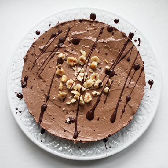 Healthier Nutella Cheesecake - Recipe photo by Small Acorns