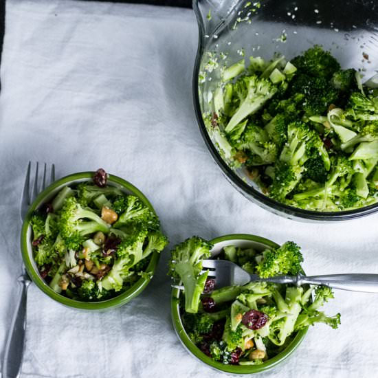 Honey-Sesame Broccoli Salad - Recipe photo by Chattavore