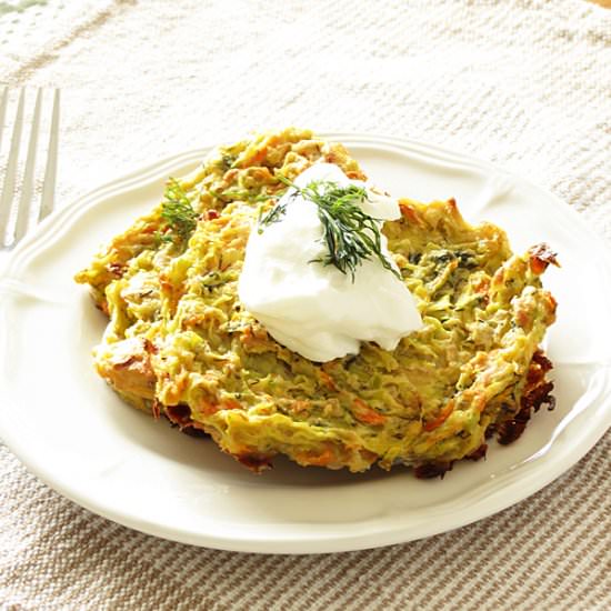 Carrot Zucchini Fritters - Recipe photo by ilonaspassion