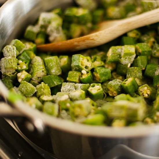 Curried Okra - Recipe photo by TurmericMeCrazy