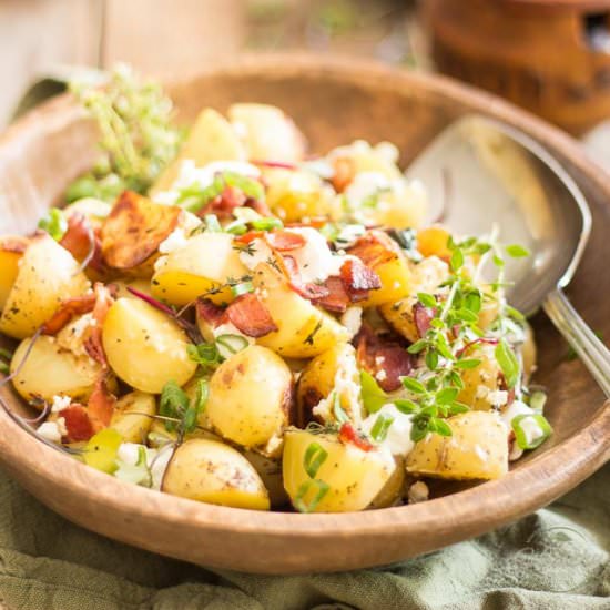 Warm Potato Salad - Recipe photo by The Healthy Foodie