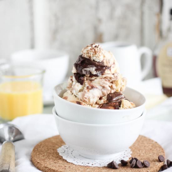 Chocolate Chip Pancake Ice Cream - Recipe photo by ifthespoonfits