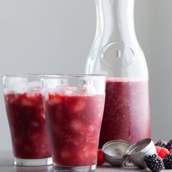 Berry Rosehip Chia Agua Fresca - Recipe photo by gourmandeinthek