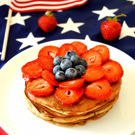 Healthy 3 Ingredients Fireworks Pancakes - Recipe photo by Dels cooking twist