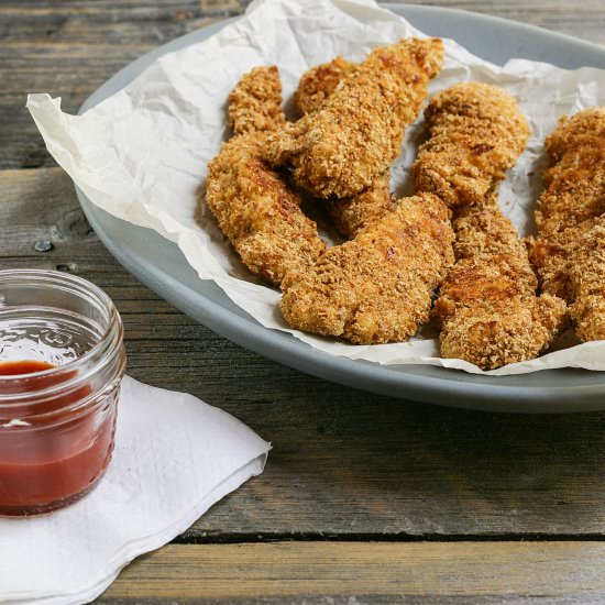 Flax Baked Chicken Fingers - Recipe photo by chelseashealthykitchen