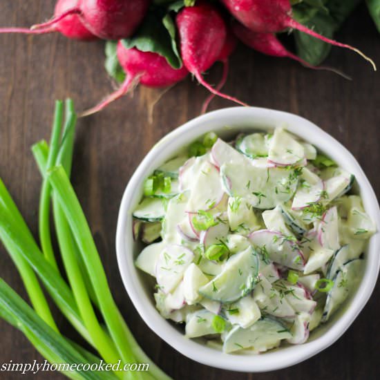 Cucumber and Radish Salad - Recipe photo by simplyhomecooked