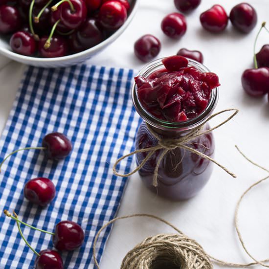 Cherry Compote - Recipe photo by thehealthfulideas