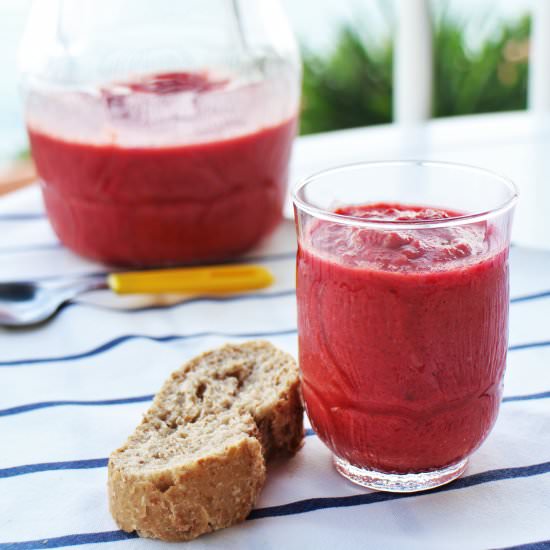 Pink Gazpacho - Recipe photo by vivavega