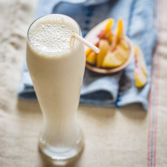 Peach Cobbler Smoothie - Recipe photo by healthy seasonal recipes