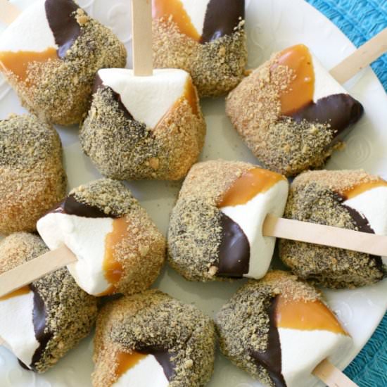 Caramel S'more Pops - Recipe photo by JessicaLovesButter