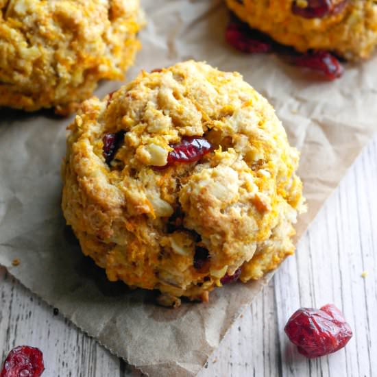 Whole Wheat Carrot Craisin Scones - Recipe photo by britalarson