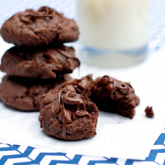 Triple Chocolate Chunk Cookies - Recipe photo by preppingparties