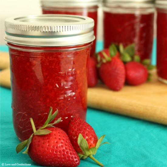 Strawberry Freezer Jam - Recipe photo by love-confections