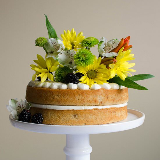 Banana Cake w/Cream Cheese Frosting - Recipe photo by sprigandflours