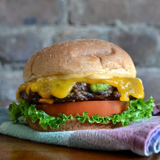 Smokey Black Bean Edamame Burgers - Recipe photo by HelloLittleHome