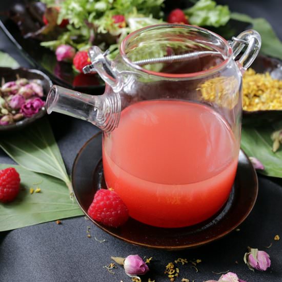 Framboise Osthamus Rose Vinaigrette - Recipe photo by Healthy World Cuisine
