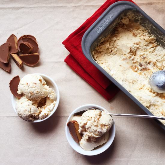 Peanut Butter Cup Ice Cream - Recipe photo by Seasonly Creations