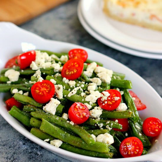 Roasted Garlic Green Bean Salad - Recipe photo by pumpkinnspice