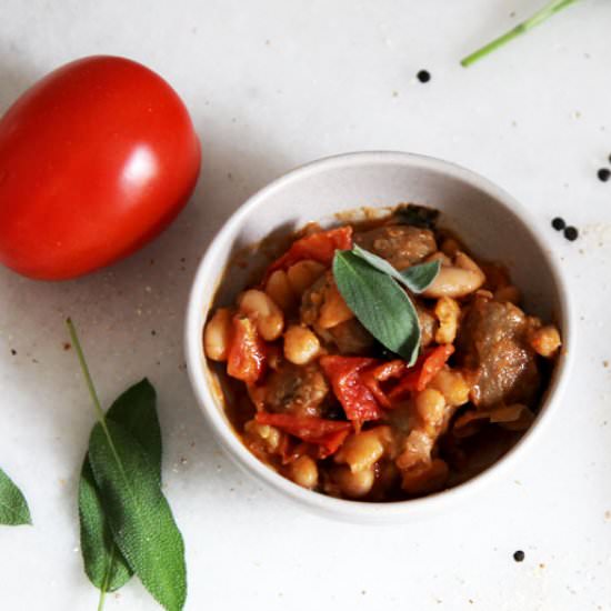 Sausages and Beans - Recipe photo by littlebigh