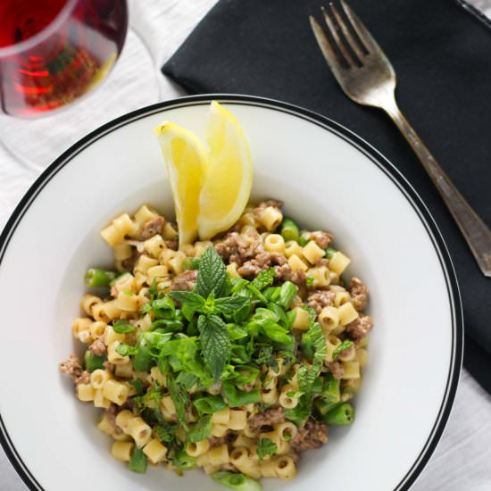 Lamb & Risotto Style Ditalini Pasta - Recipe photo by platingsandpairings