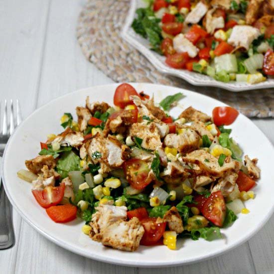 Grilled Southwestern Chicken Salad - Recipe photo by CookingInStilettos
