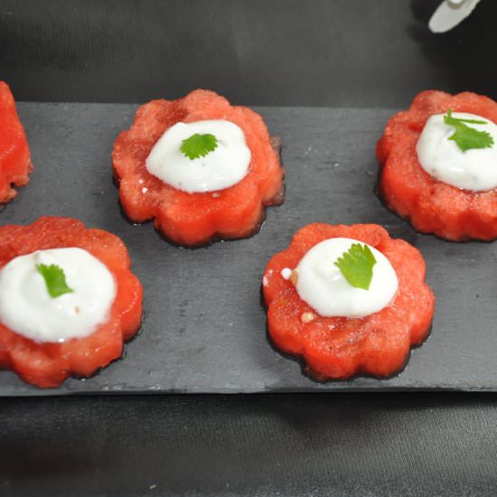 Watermelon Canapes - Recipe photo by Praba Bubesh