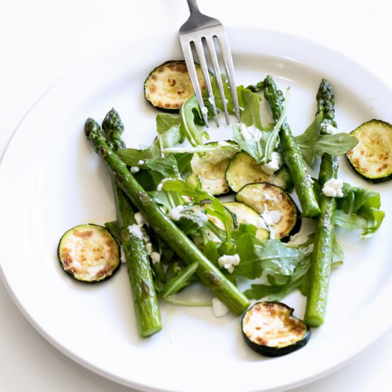 Asparagus & Goat Cheese Salad - Recipe photo by tarajung
