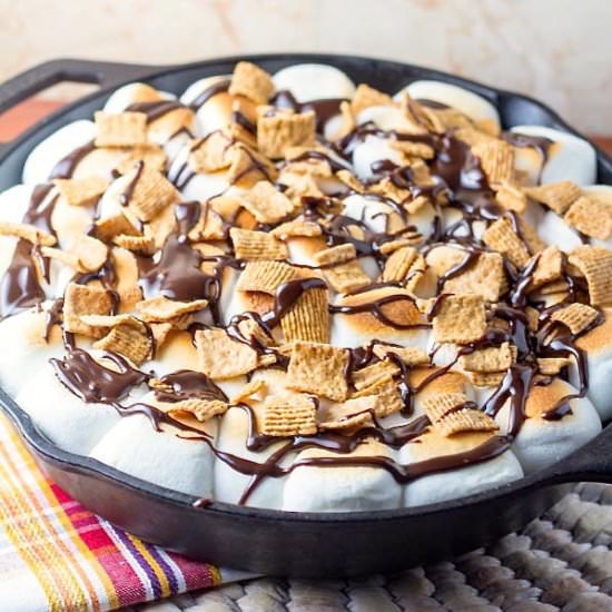 Skillet S'Mores Brownie - Recipe photo by Twointhekitchen