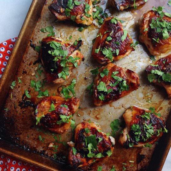 Roasted Tamarind Chicken Thighs - Recipe photo by apleasantlittlekitchen